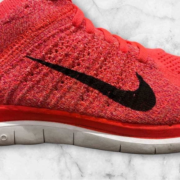 Nike Free 4.0 Flyknit Pink Shoes Sneakers Running Womens Size 9.5 - Picture 7 of 9